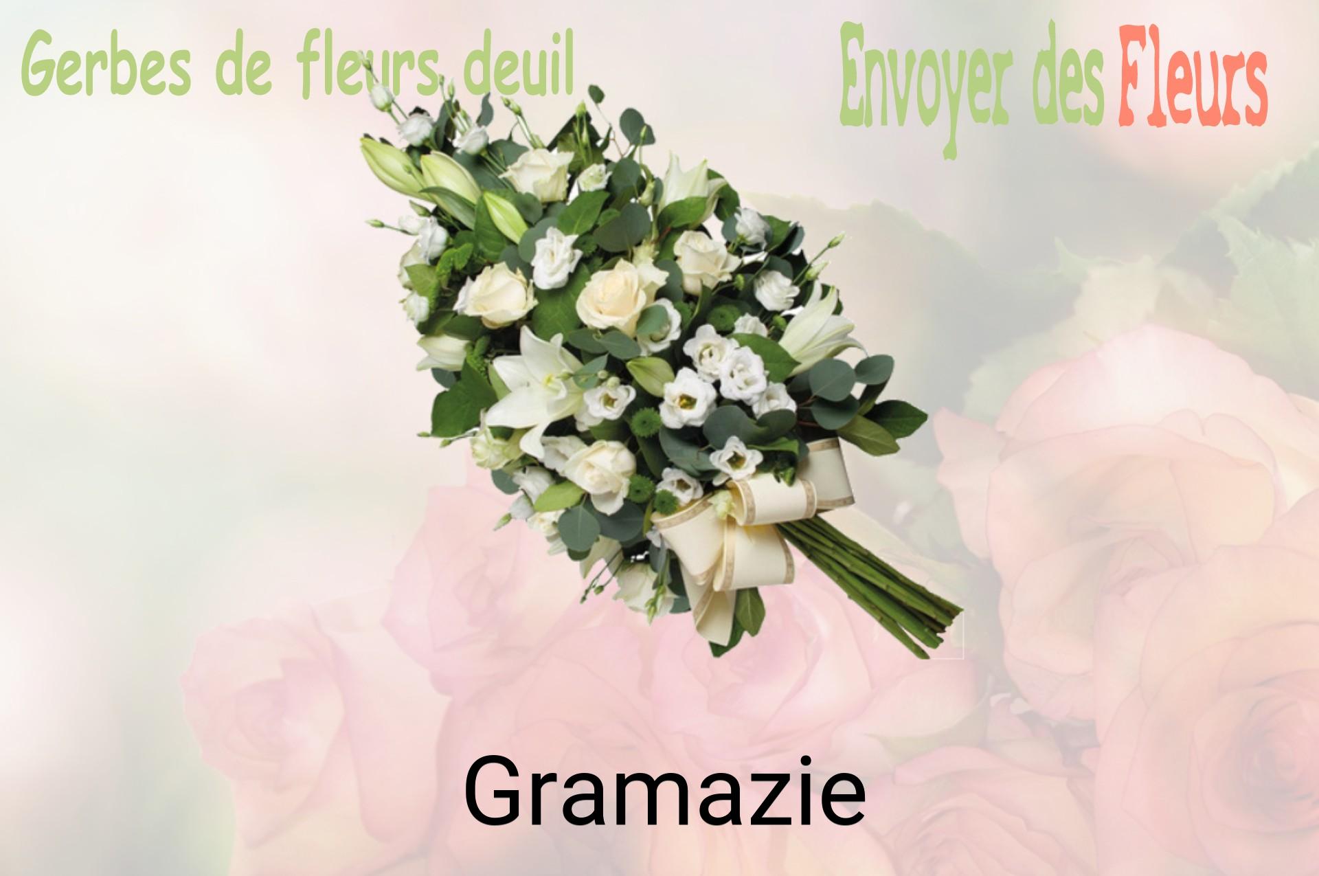 Gerbe de fleurs de deuil livrée à Gramazie